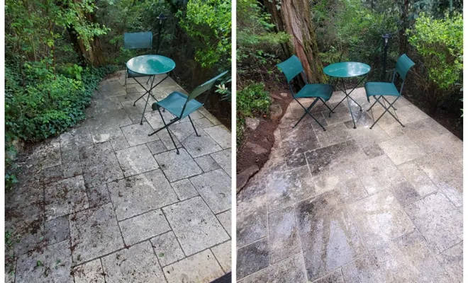 Nettoyage terrasse bois, dalles béton et pierre à Dijon